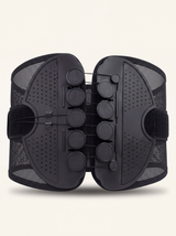 RESFIT Sport Waist Trainer Belt black lumbar support belt with pulley tension system on warm off-white background