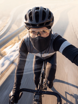 RESFIT Thermal Face Guard worn by cyclist during cold weather ride